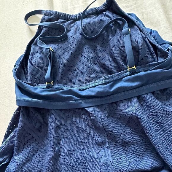 Bleu Rod Beattie Swim Top Crochet Tankini Black 4 Mesh NWT - Picture 7 of 7